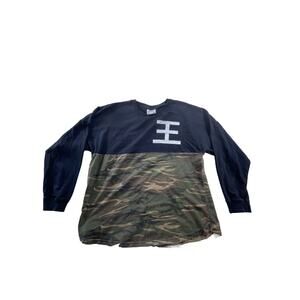 ‘92 J.America Men’s Long Sleeve Shirt L Black With Camo